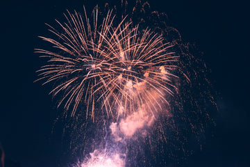 Fireworks exploding in the sky.