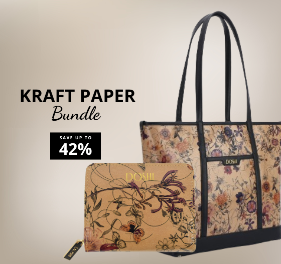 Kraft Paper Tote &amp; French Wallet