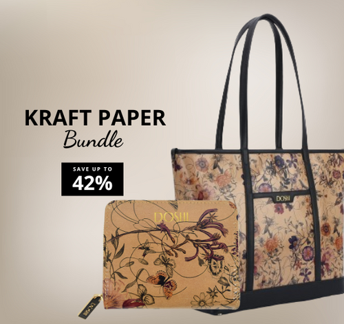 Kraft Paper Tote & French Wallet