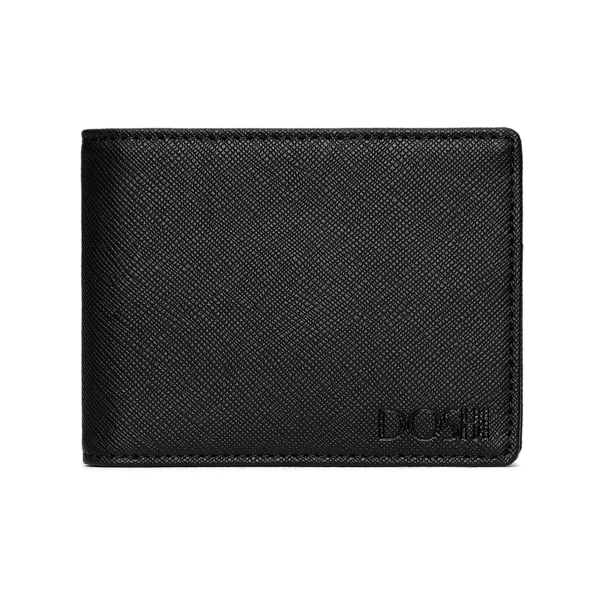 Men's Black Leather Monogram Soft Bifold Wallet Calvin Klein