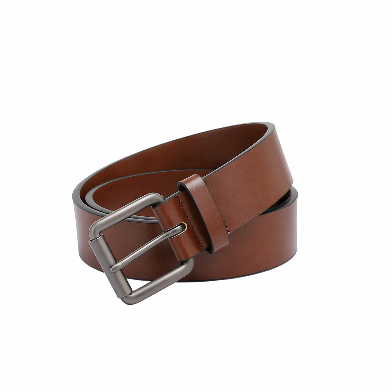 Casual belt w/ Roller buckle in Gunmetal (30-36)