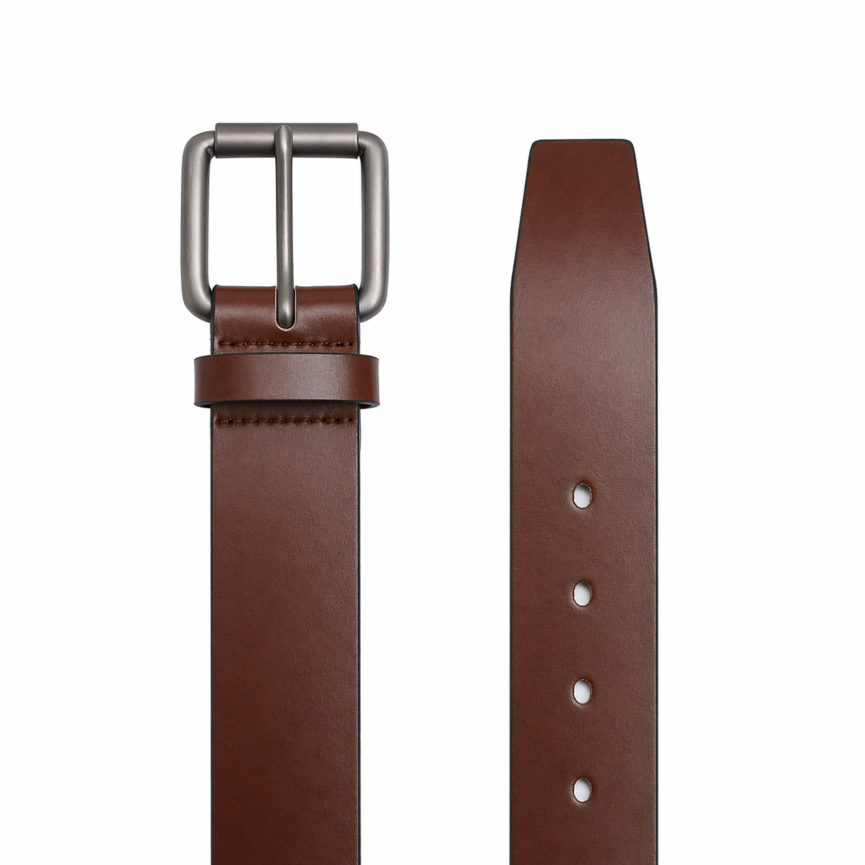 Casual belt w/ Roller buckle in Gunmetal (30-36)