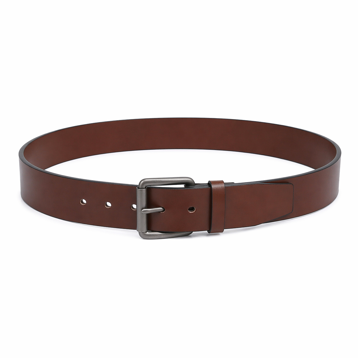 Casual belt w/ Roller buckle in Gunmetal (30-36)