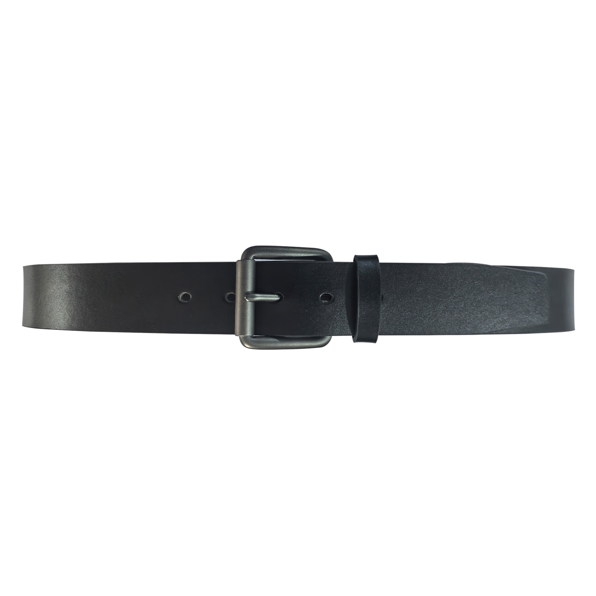 PRE-SALE - Casual belt w/ Roller buckle in Gunmetal (Brass)