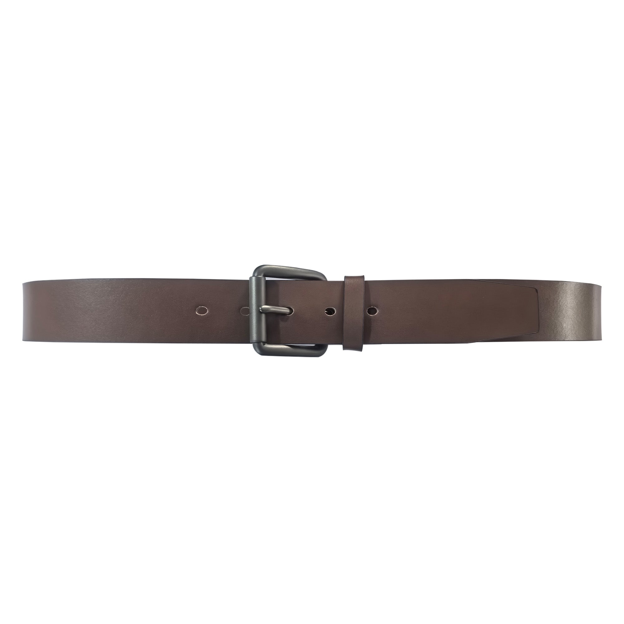 PRE-SALE - Casual belt w/ Roller buckle in Gunmetal (Brass)