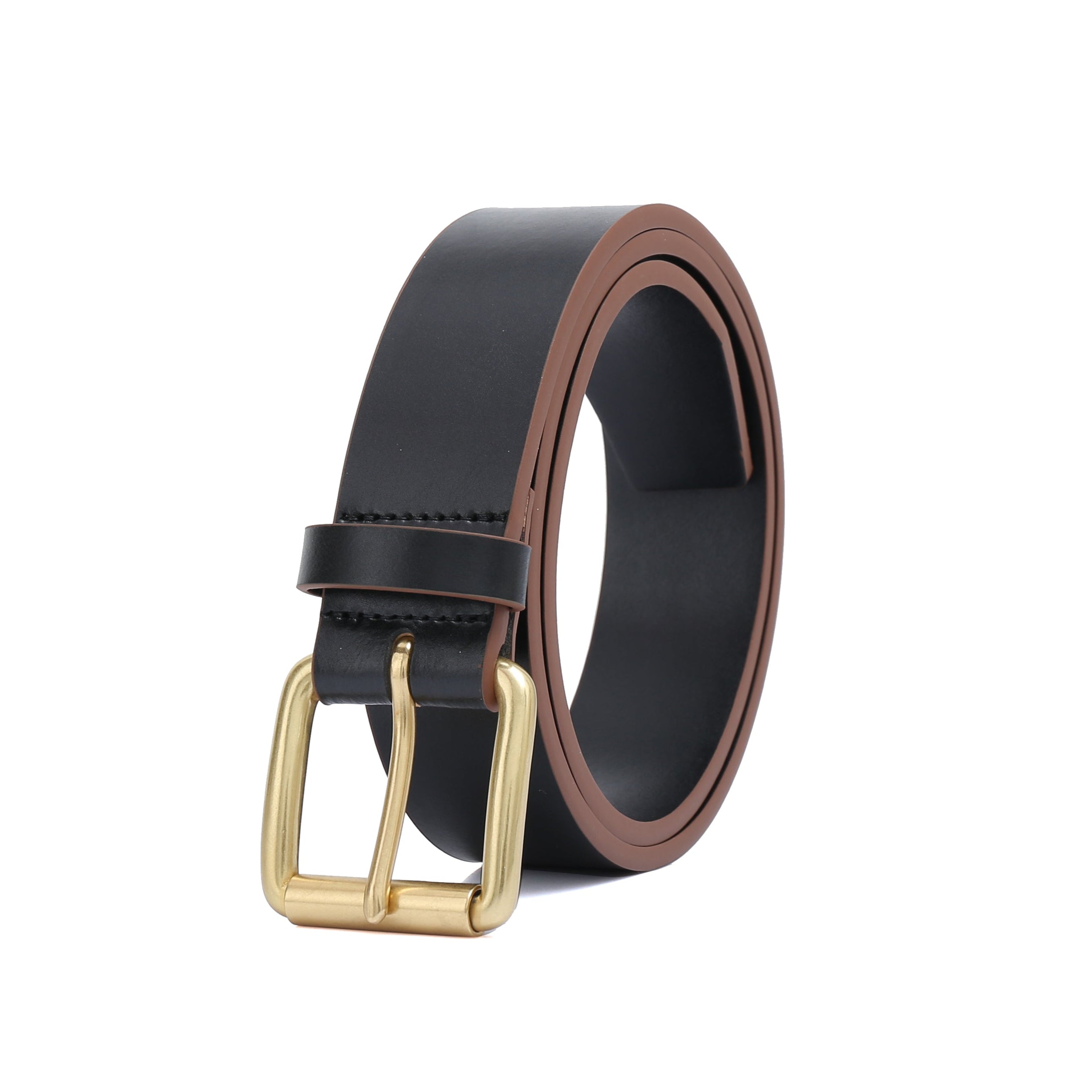 Casual belt w/ Brass Roller buckle