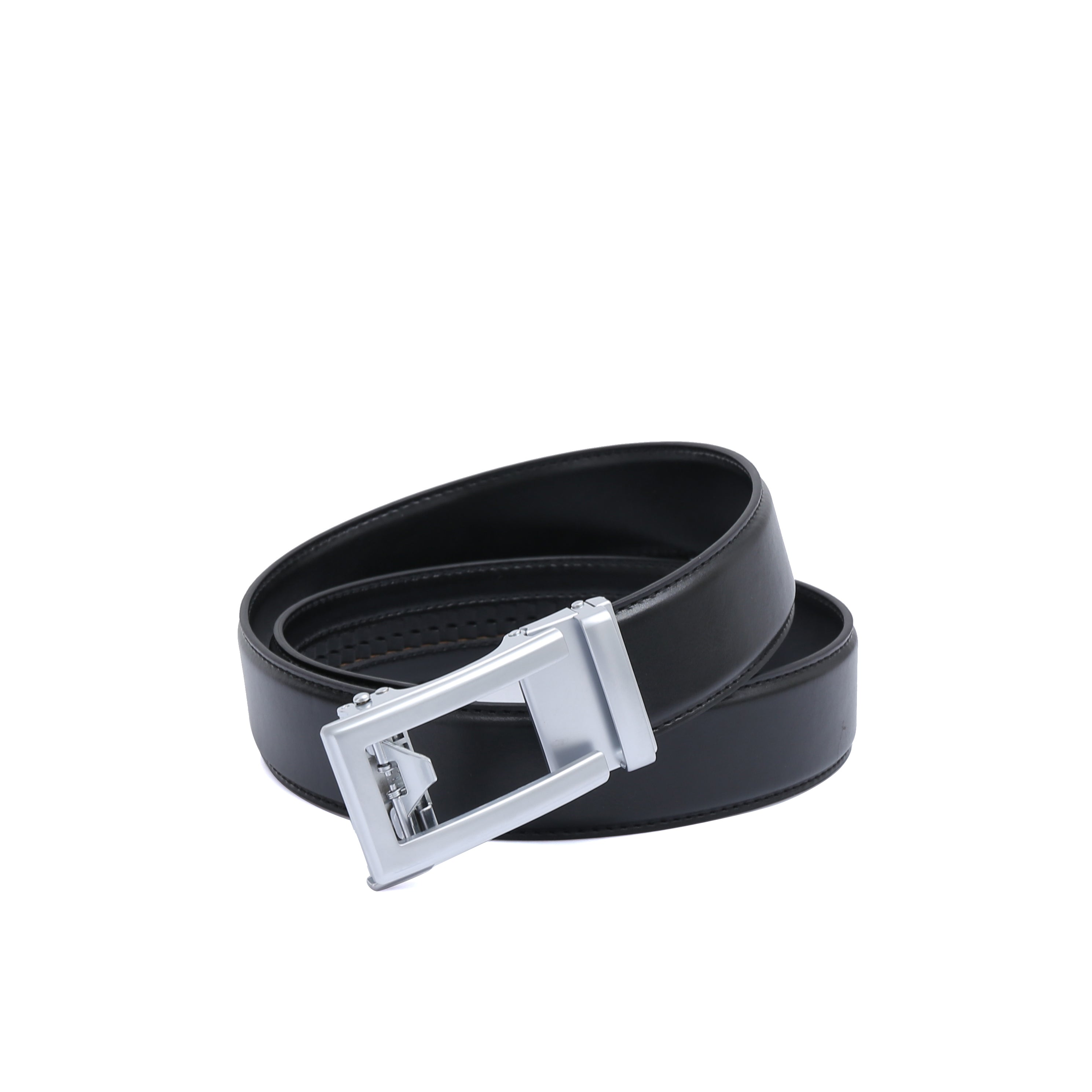Auto 1 Vegan Belt in Silver & Matte Black | Doshi Shop