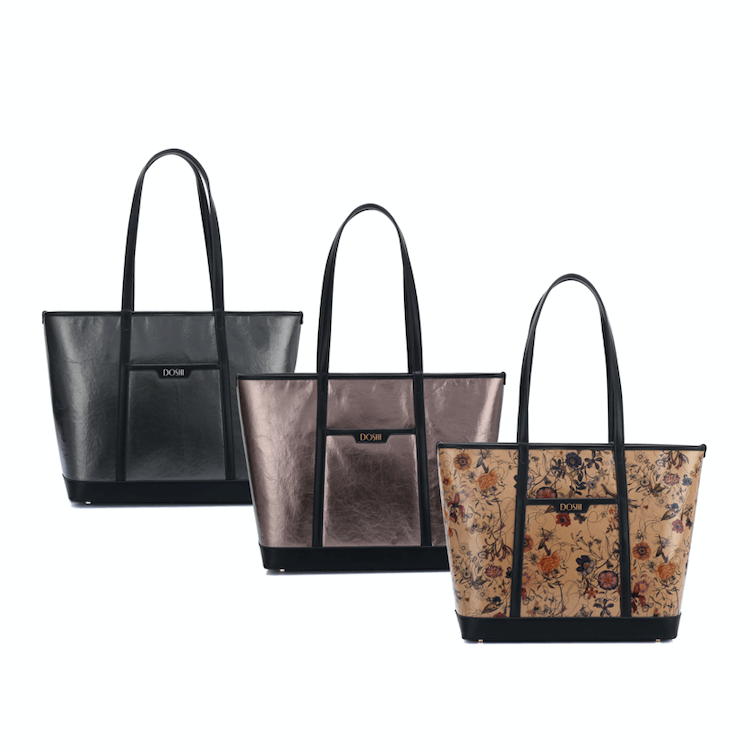 chiceco basic spacious travel tote shoulder bag Doshi FCSA The Standard: Large Kraft Paper Vegan Tote Black