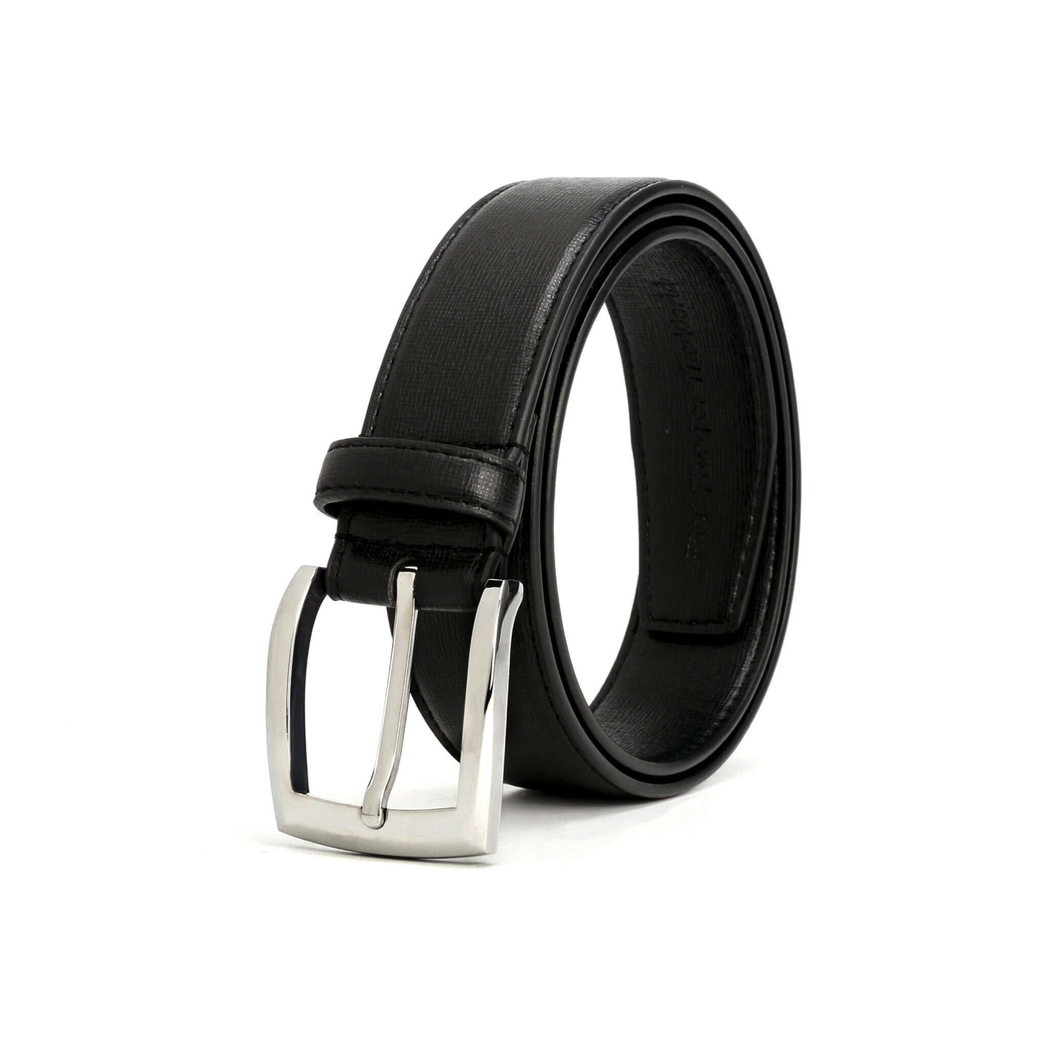 Reversible Vegan Leather Belt in Black from Joe Fresh