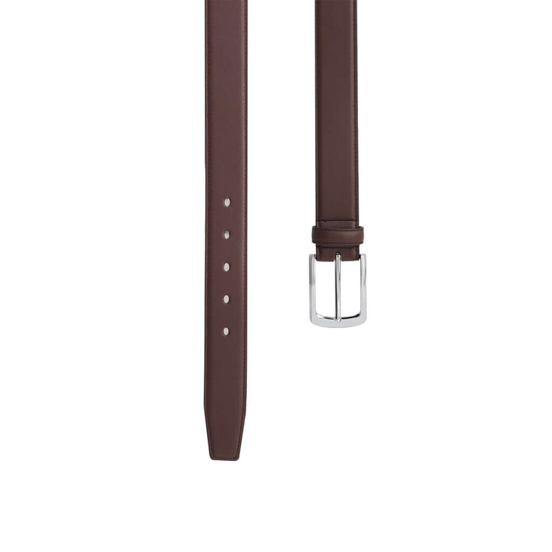 Polished Gunmetal Vegan Leather Belt - Size 30