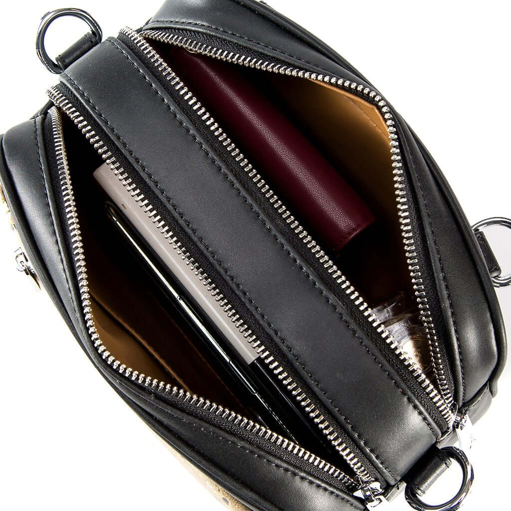 YFGBCX Camera Crossbody Bag for Women Genuine Leather Wide Strap Shoulder  Bag Purse Trendy Design Camera Purse Crossbody