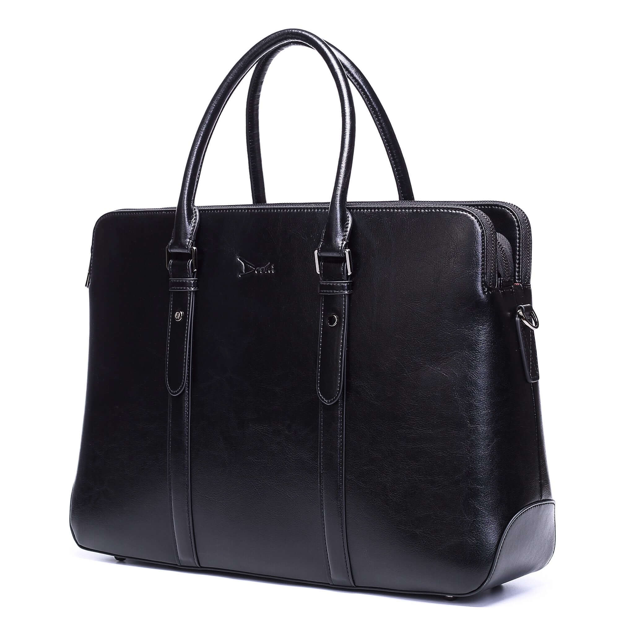 NEW! Large Classic Women's Vegan Leather Briefcase | Doshi Shop