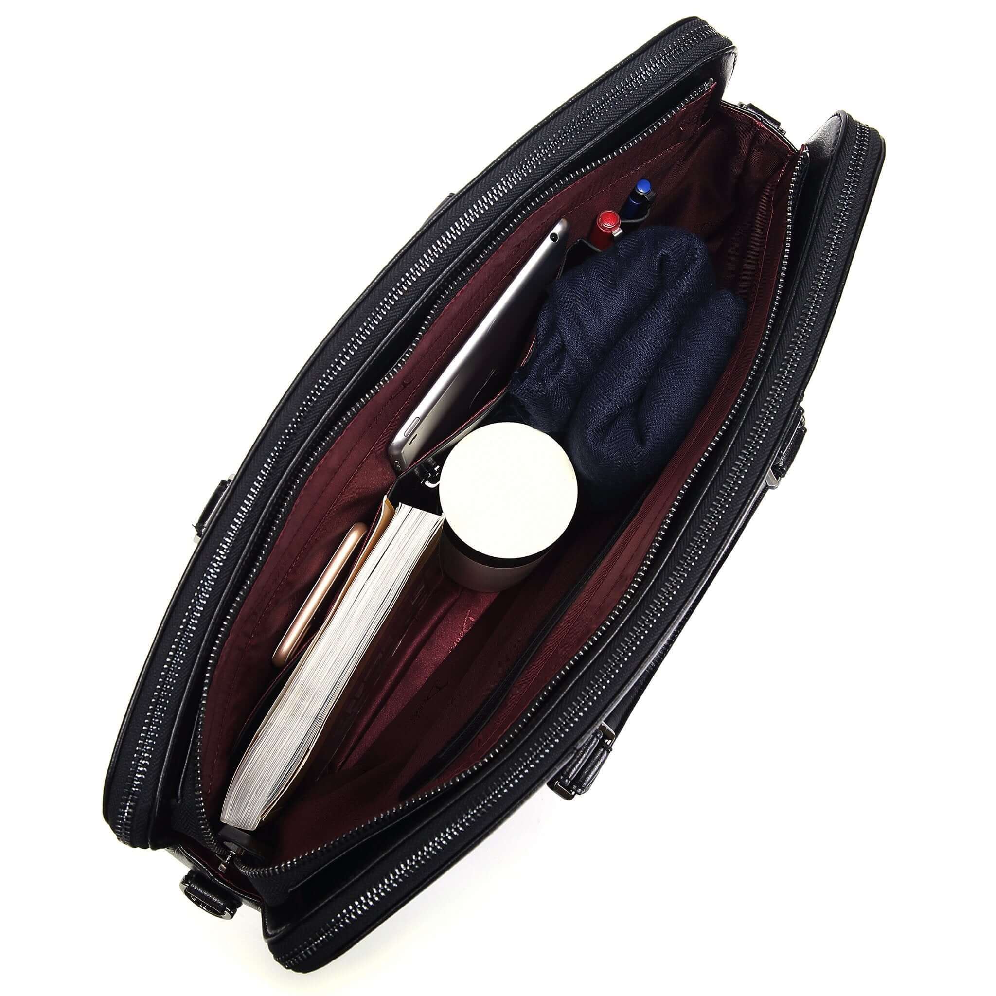 NEW! Large Classic Women's Vegan Leather Briefcase | Doshi Shop