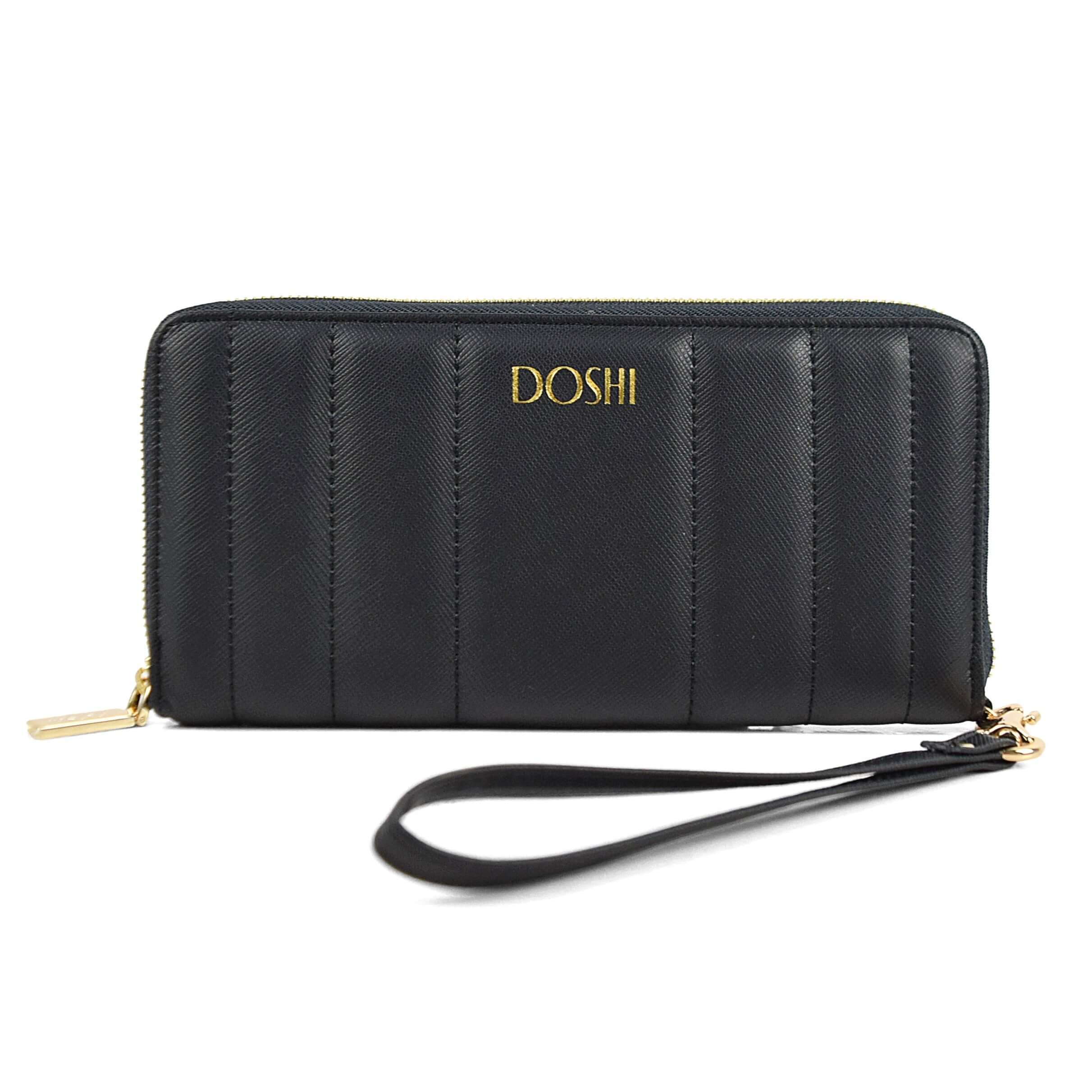 Women's Continental Wallet - Luxury Black Quilted Wallet