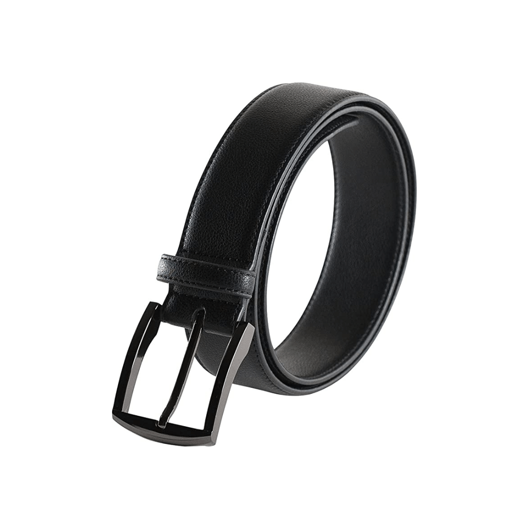 Metallic Black Square 2 Vegan Belt (Sizes Black: 30, 34, 36, 40. Brown 34, 36 only)