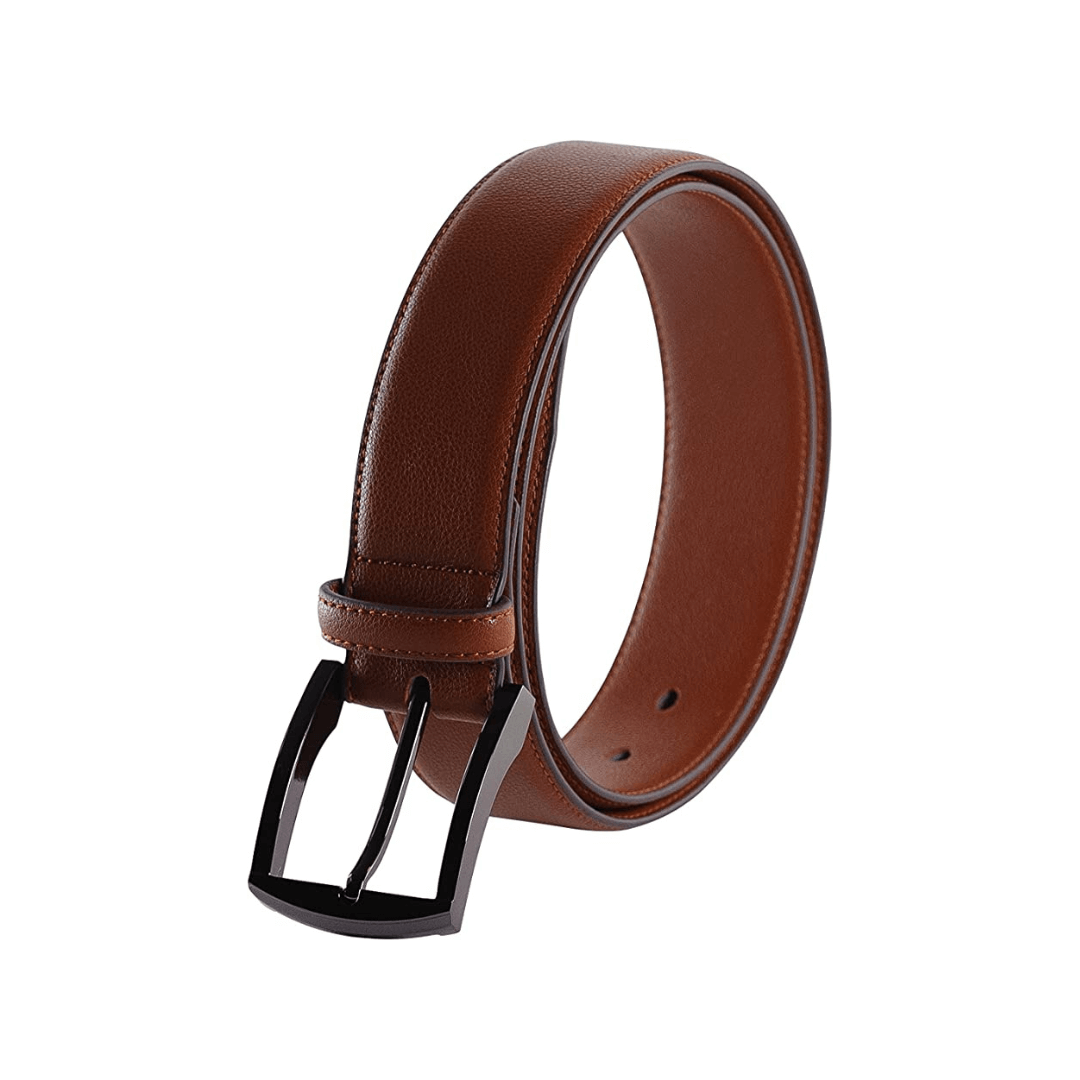 Metallic Black Square 2 Vegan Belt (Sizes Black: 30, 34, 36, 40. Brown 34, 36 only)